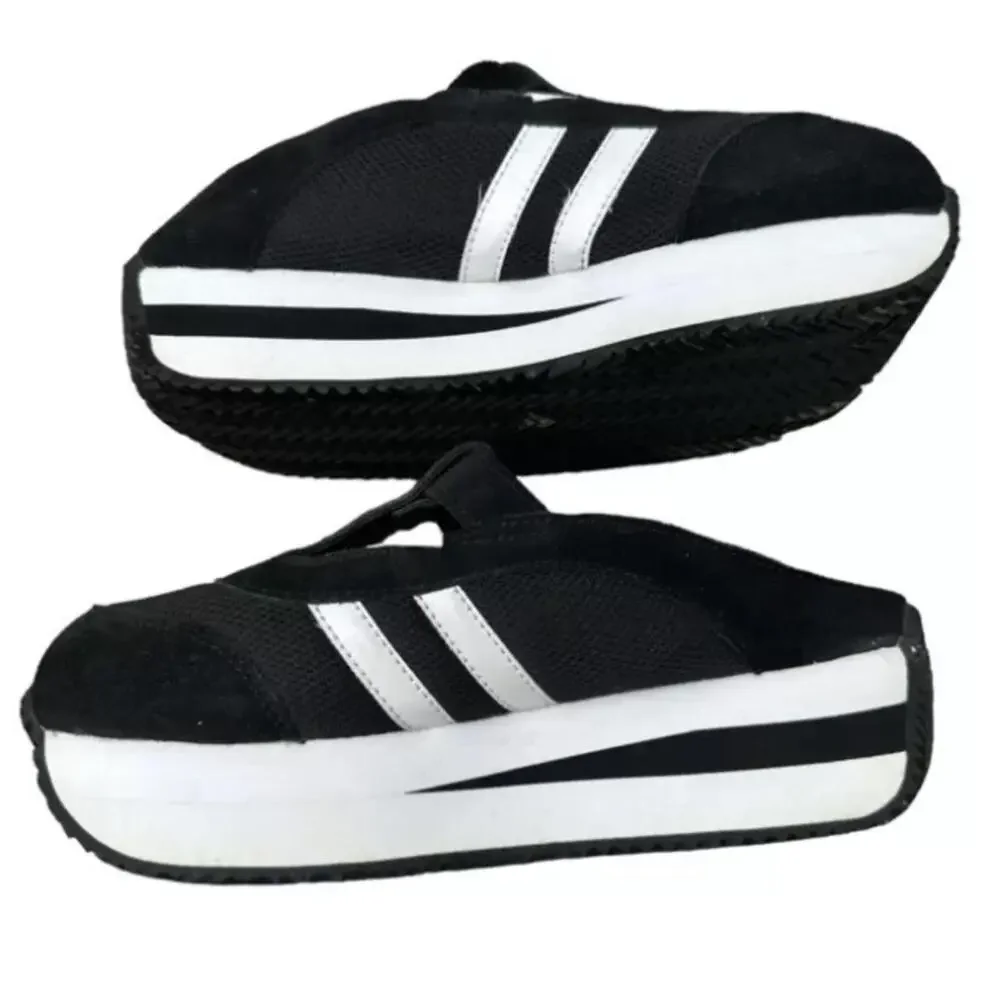 Womens size 7.5  vintage y2k L.E.I. chunky platform sporty slide-ons
